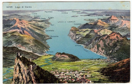 LAGO DI GARDA - RIVA, TORBOLE, LIMONE, MALCESINE, GARGNANO, Ecc. - BRESCIA - VERONA - TRENTO - 1930 - Vedi Retro - F.p. - Brescia