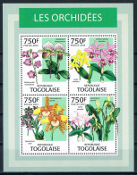 Bloc Sheet  Fleurs Orchidées Flowers Orchids  Neuf  MNH **   Togo 2013 - Orchidées