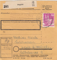 BiZone Paketkarte 1948: Pegnitz Nach Textilwaren In Haar Bei München - Cartas & Documentos