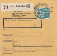 BiZone Paketkarte 1948: München-Pasing N. Haar Vor München, Selbstbucher - Covers & Documents