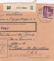 BiZone Paketkarte 1948: Füssen Nach Haar, Klinik - Cartas & Documentos
