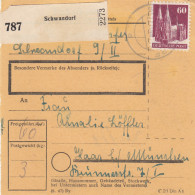 BiZone Paketkarte 1948: Schwandorf Nach Haar - Cartas & Documentos