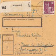 BiZone Paketkarte 1948: Schwandorf Nach Haar - Briefe U. Dokumente