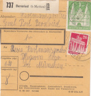 BiZone Paketkarte 1948: Bernried Nach Haar B. München, Pflegerin - Storia Postale