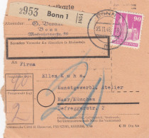 BiZone Paketkarte 1948: Bonn Nach Haar, Nachgebühr - Storia Postale