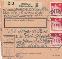 BiZone Paketkarte 1948: Hamburg-Finkenwärder Nach Haar, Heilanstalt - Cartas & Documentos