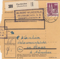 BiZone Paketkarte 1948: Pfarrkirchen Nach Haar B. München - Cartas & Documentos
