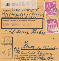 BiZone Paketkarte 1948: Millenberg Nach Haar, Anstalt Eglfing - Covers & Documents