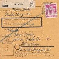 BiZone Paketkarte: Altenmuhr Nach München - Briefe U. Dokumente