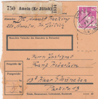 BiZone Paketkarte 1949: Ameln Nach Haar München - Cartas & Documentos