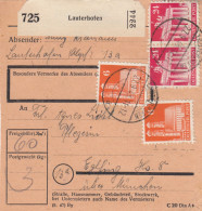 BiZone Paketkarte 1948: Lauterhofen Nach Eglfing, Pflegeheim - Cartas & Documentos