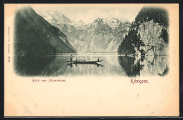 AK Königsee / Berchtesgaden, Blick Vom Malerwinkel Mit Gondel  - Berchtesgaden