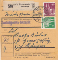 BiZone Paketkarte 1948: Traunstein (Oberbay.) Nach Haar Eglfing - Lettres & Documents