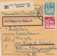 BiZone Paketkarte 1948: Traunstein Nach Haar, Heilanstalt - Cartas & Documentos