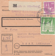 BiZone Paketkarte 1948: Roth Bei Nürnberg Nach Haar - Storia Postale