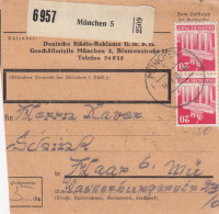 BiZone Paketkarte 1948: München Nach Haar B. München, Selbstbucherkarte - Cartas & Documentos