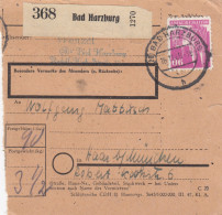 BiZone Paketkarte 1948: Bad Harzburg Nach Haar Bei München - Covers & Documents