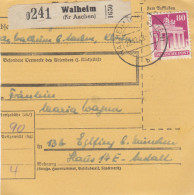 BiZone Paketkarte 1948: Walheim Nach Eglfing B. München - Cartas & Documentos