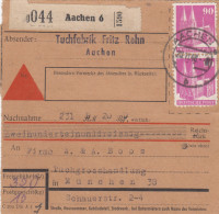 BiZone Paketkarte 1948: Aachen Nach München, Nachnahme - Brieven En Documenten