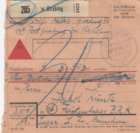 BiZone Paketkarte 1948: Girching Nach Faistenhaar, Nachnahme - Lettres & Documents