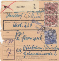 BiZone Paketkarte 1948: Oberstdorf Nach Ottobrunn, Wertkarte - Cartas & Documentos