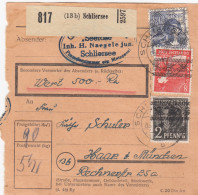 BiZone Paketkarte 1948: Schliersee Nach Haar, Wertkarte 500 RM - Brieven En Documenten