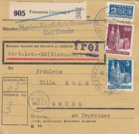 BiZone Paketkarte 1948: Traunstein Nach Gmund, Wertkarte, Notopfer - Briefe U. Dokumente