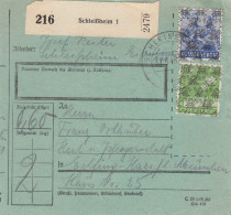 BiZone Paketkarte 1948: Schleißheim Nach Eglfing, Heilanst., Bes. Formular - Cartas & Documentos