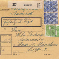 BiZone Paketkarte 1948: Stamsried Nach Haar, Malermeister - Storia Postale