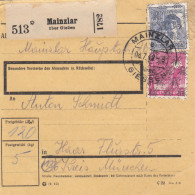 BiZone Paketkarte 1948: Mainzlar Nach Haar Kreis München - Cartas & Documentos