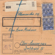 BiZone Paketkarte 1948: Altmannstein Nach Oberammergau - Storia Postale