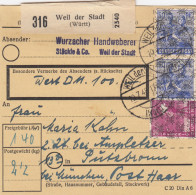 BiZone Paketkarte 1948: Weil Der Stadt, Handweberei, Nach Putzbrunn, Wertkarte - Covers & Documents