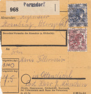 BiZone Paketkarte 1948: Straubing Perasdorf Nach Ottendichl - Brieven En Documenten