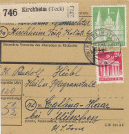 BiZone Paketkarte 1948: Kirchheim Teck Nach Eglfing-Haar, Heilanstalt - Covers & Documents