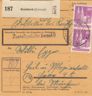 BiZone Paketkarte 1948: Krumbach Nach Heil- Und Pflegeanstalt Haar - Brieven En Documenten