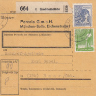 BiZone Paketkarte 1948: Großhesselohe Nach Haar, Selbstbucher, Bahnhof-Apotheke - Lettres & Documents