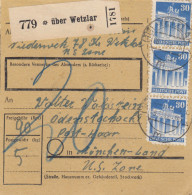 BiZone Paketkarte 1948: Niederwerk/Wetzlar Nach München-Land, Nachgebühr - Cartas & Documentos