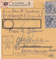 BiZone Paketkarte: Gnotzheim Nach Ottobrunn, Nachgebühr - Storia Postale