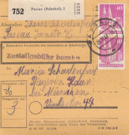 BiZone Paketkarte 1948: Passau Nach Haar Bei München, Pflegerin - Cartas & Documentos
