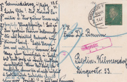 Ansichtskarte Schmiedeberg 1931: Bahnpost Hirschberg-Schmiedberg - Cartas & Documentos