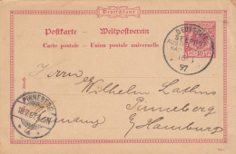 Australien: Deutsche Seepost Albany 1897, Ganzsache Nach Pinneberg - Covers & Documents