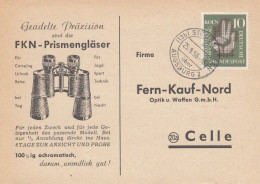 Bestellkarte Ferngläser Stettenhofen Bei Augsburg Nach Celle 1956 - Cartas & Documentos