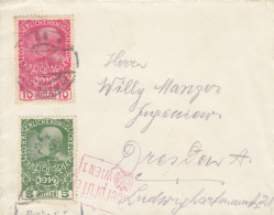 1915 Brief Nach Dresden, überprüft In Wien - Briefe U. Dokumente