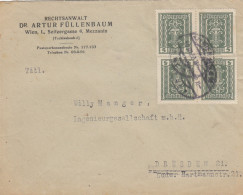 1922: Wien Nach Dresden, MeF - Cartas & Documentos