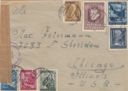 1947 Wien Nach Chicago, Zensur - Storia Postale