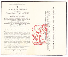 DP Victor Jozef Van Acker ° Sint-Kruis-Winkel 1874 † Gent 1948 X Camilla De Koninck // Hamerlinck Colpaert - Devotion Images