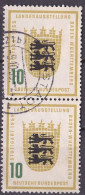 BRD 1957 Mi. Nr. 213 O/used Senkrechtes Paar (BRD1-7) - Oblitérés