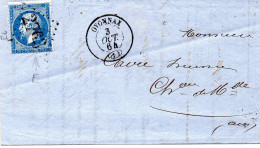 Ain - LAC Affr N° 22 Obl GC 2763 - Tàd Type 15 Oyonnax - 1849-1876: Période Classique