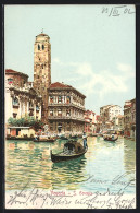 Lithographie Venezia, S.Geremia, Gondeln  - Venezia (Venedig)