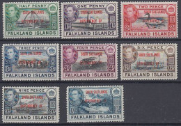 Falkland Islands Dependencies (FID) South Shetlands 1944 8v ** Mnh (59813) - Georgias Del Sur (Islas)